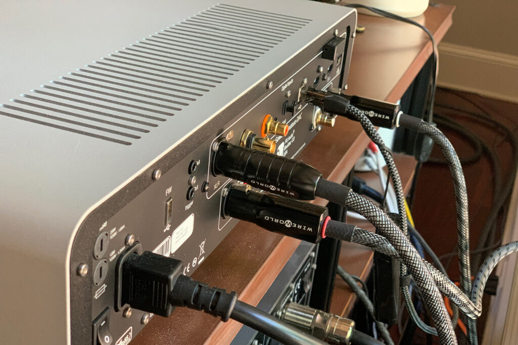 WireWorld cables connecting the PS Audio Signature 512 DAC 