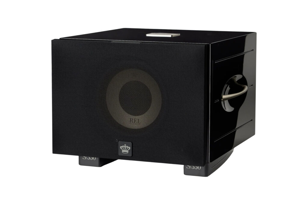 A solo REL S/550 sub which is the core of the six pack concept.