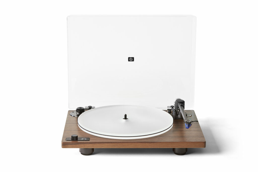 The U-Turn Audio Orbit Theory in a sweet walnut finish.