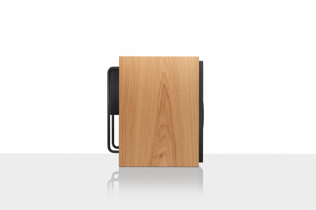 A side view of the ATC-SCM20AS powered speakers.