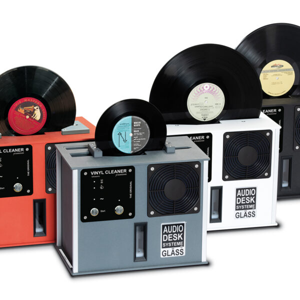 The Audio Desk Systeme wet record cleaner is ultra sonic and cleans both sides of an LP.
