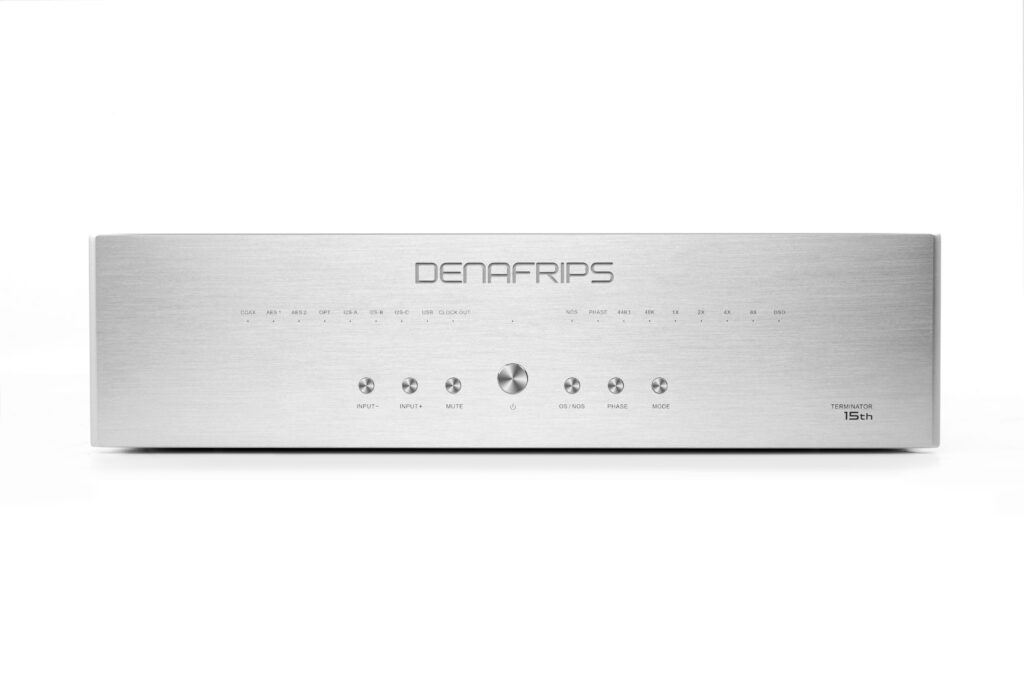 The Denafrips Terminator 15 dressed in silver.