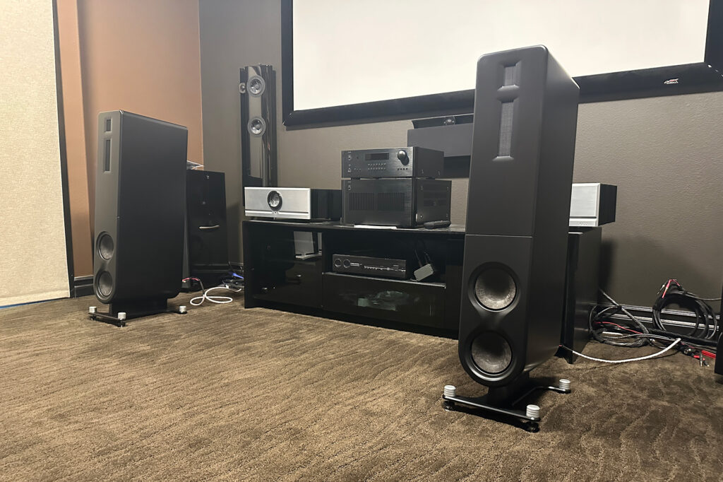 The PS Audio Aspen FR10 speakers at Greg Handy's home.