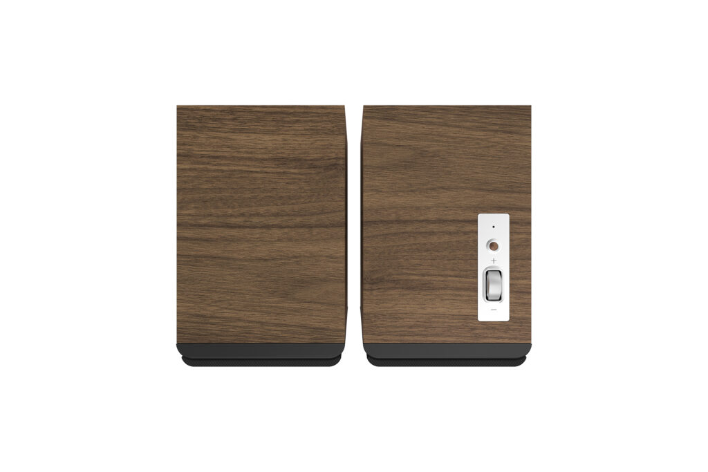 The Fives by Klipsch in walnut.