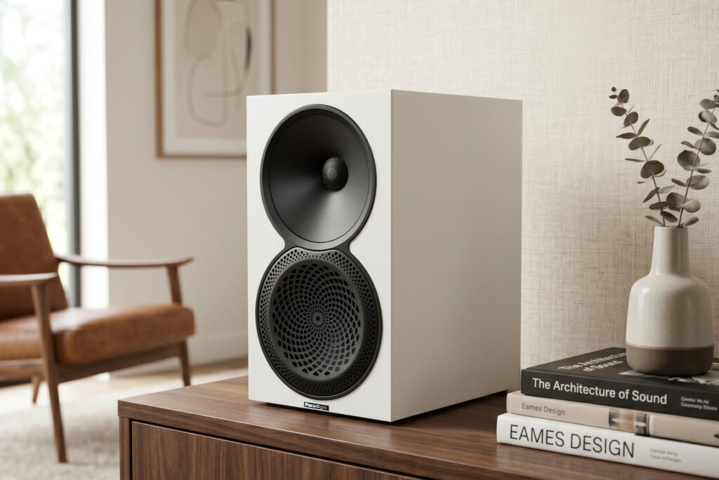 The Paradigm Premier 120 V2 speakers out in the wild.