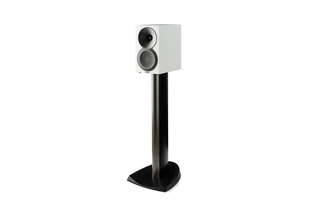 The Paradigm Premier 120 V2 speakers stand mounted.