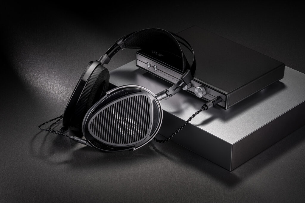 The ROG Kithara headphones paired with an audiophile DAC.