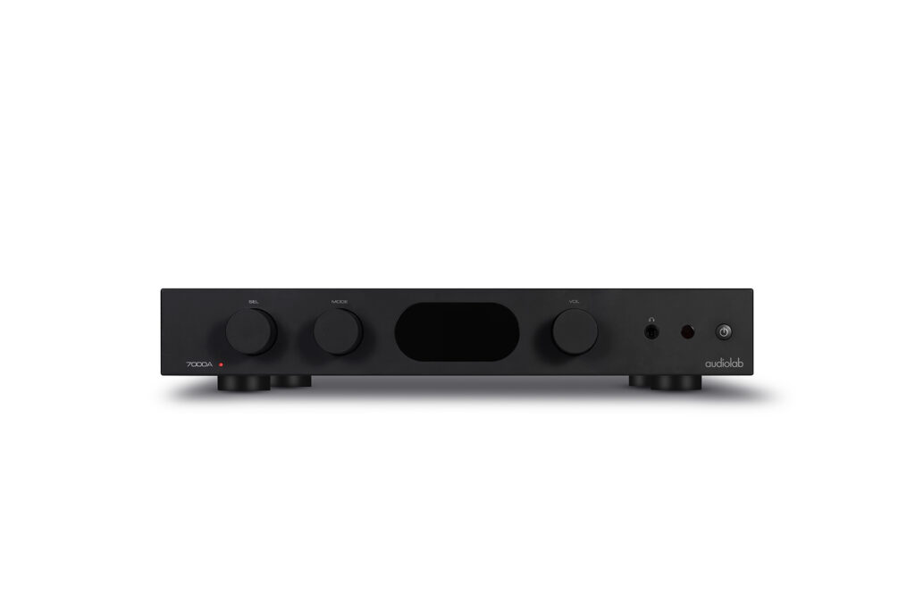 The Audiolab 7000A integrated amp in black.