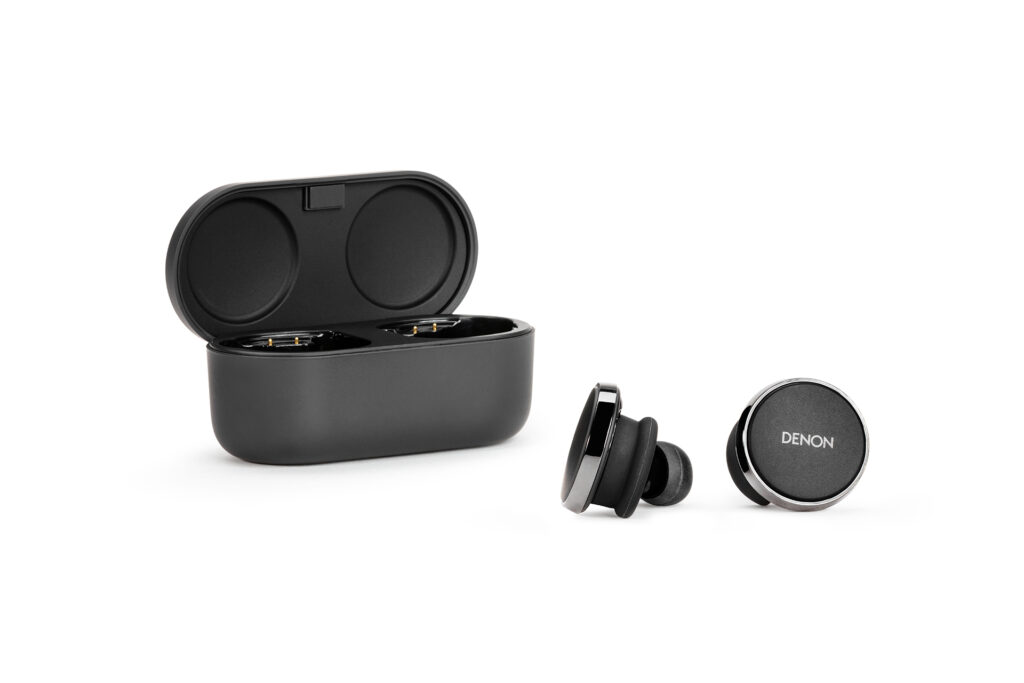 The Denon PerL Pro earbuds have a long battery life for an earbud.