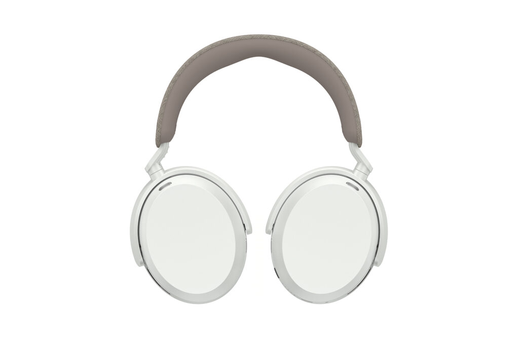 The Sennheiser MOMENTUM 5 headphones are sleek in white and tan which is a modern and popular color combo.