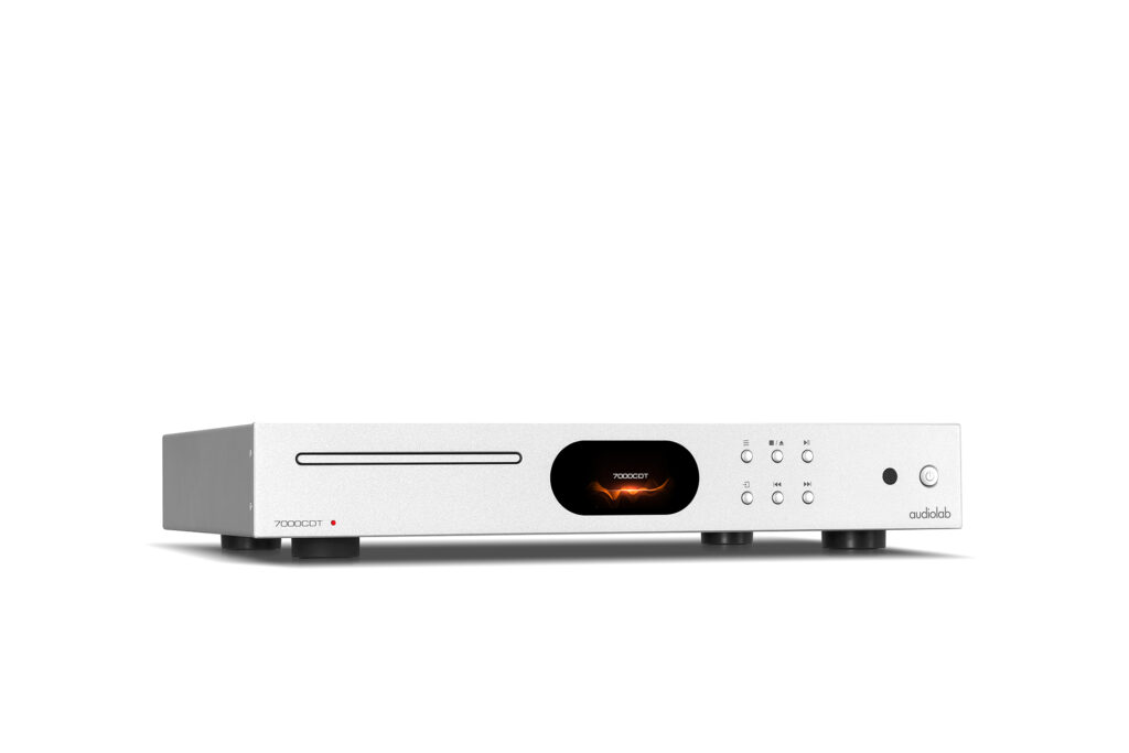 Audiolab 7000 CDT CD transport in silver.