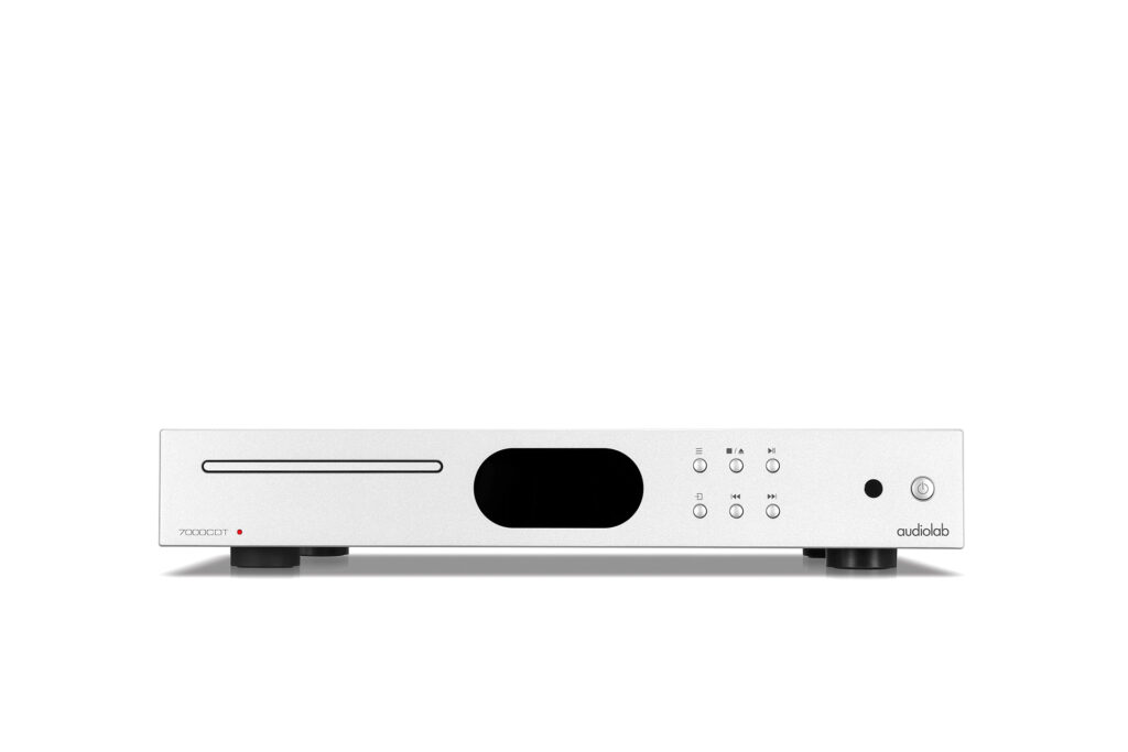 The Audiolab 7000 CDT with its display on display.