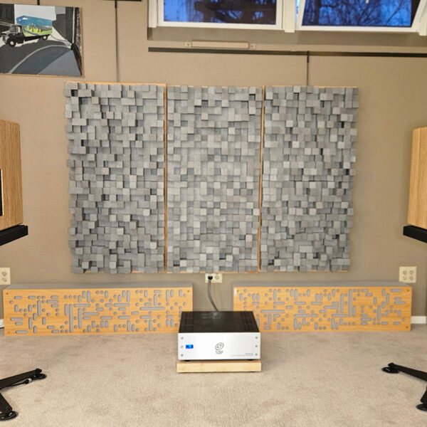 The Dutch & Dutch 8c powered audiophile speakers at Mike Prager's listening room.
