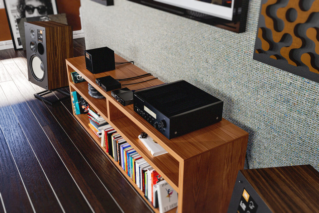 The iFi Stream 3 installed neatly in a very solid audiophile system.