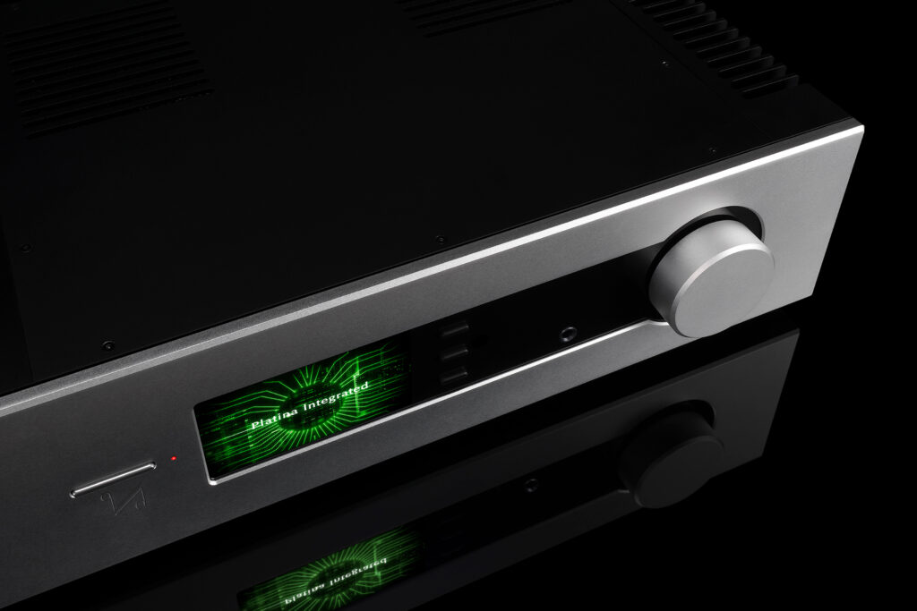 A top-down view of the Quad Platina Integrated Amp.