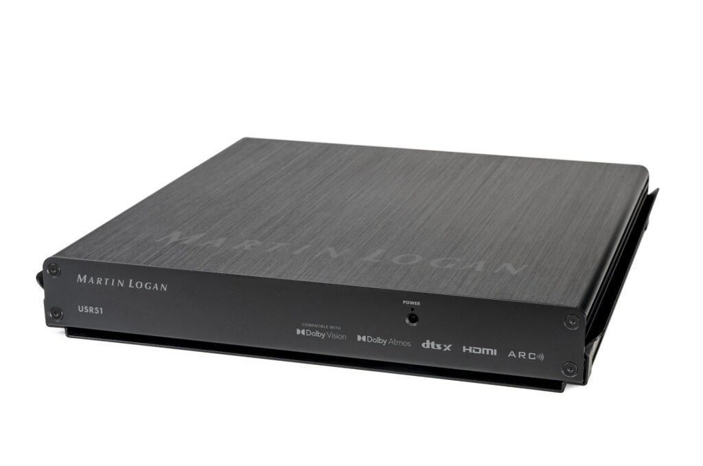 MartinLogan's USR 51 AV receiver from the front. 