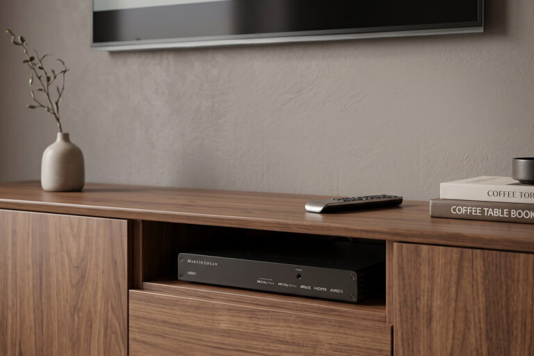 MartinLogan's USR 51 AV receiver installed.